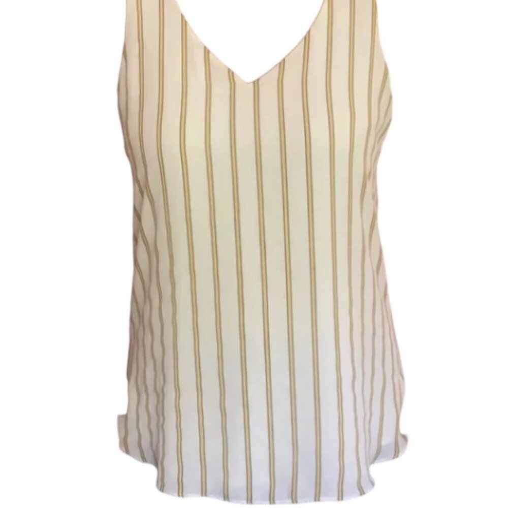 RW&CO.  yellow stripe V-neck tank top size XXS
